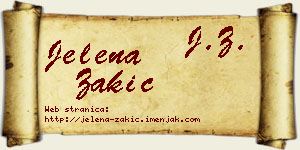 Jelena Zakić vizit kartica